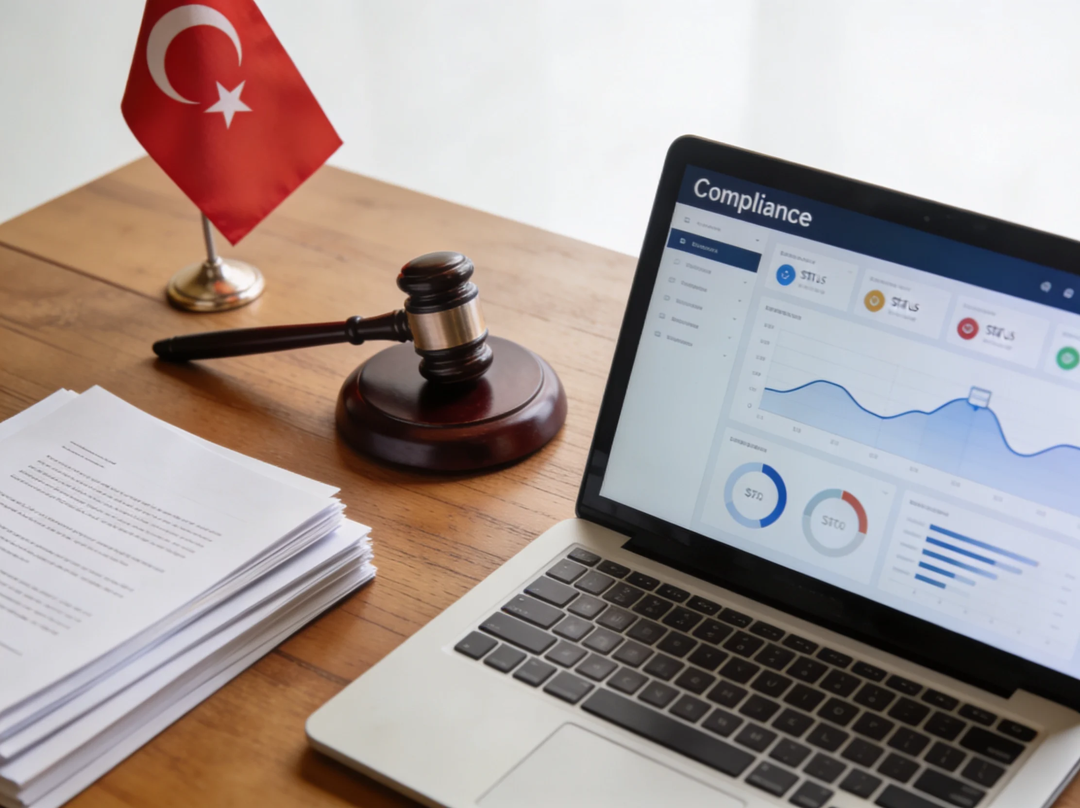 Türkiye haritası üzerinde dijital ödeme ve hukuki düzenleme sembolleri